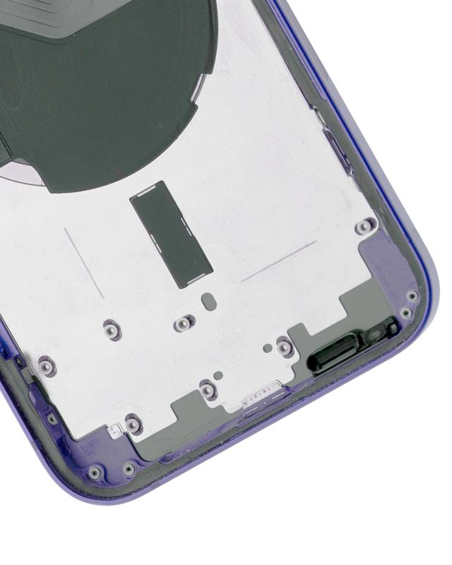 Tapa trasera con componentes pequenos pre-instalados para iPhone 12 (Version US) (Morado)