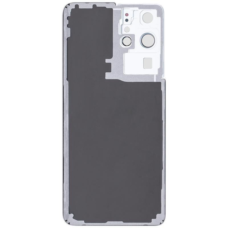 Tapa trasera con lente de camara para Samsung Galaxy S21 Ultra (Original) (Plata fantasma)