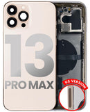 Tapa trasera con componentes pequenos preinstalados para iPhone 13 Pro Max (Version US) (Usada original Calidad B) (Oro)