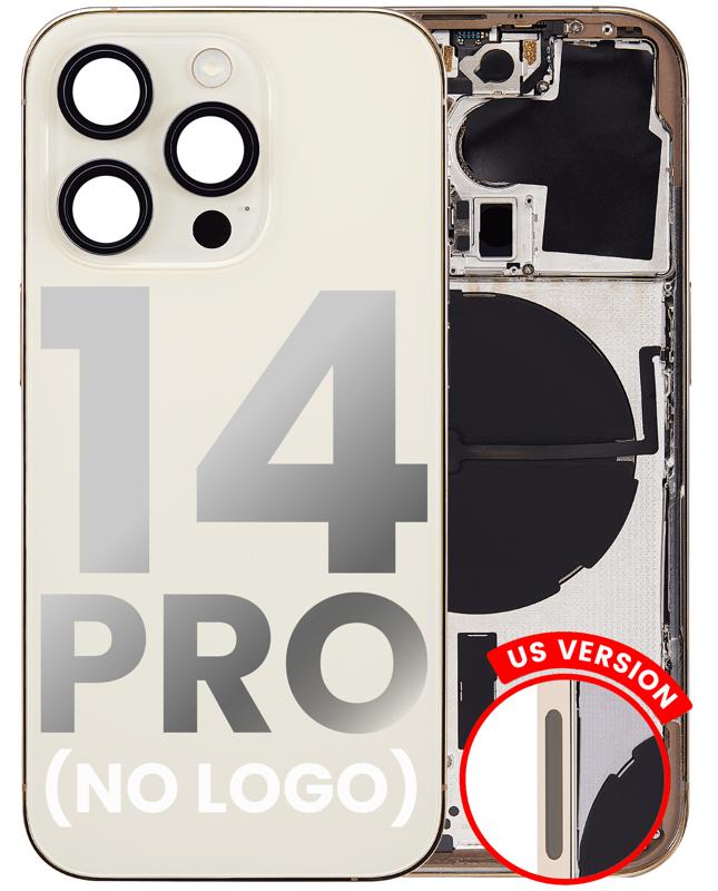 Tapa trasera para iPhone 14 Pro (Version EE.UU) sin logo - Oro