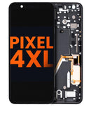 Pantalla USADA OLED con marco para Google Pixel 4 XL (Justo Negro)