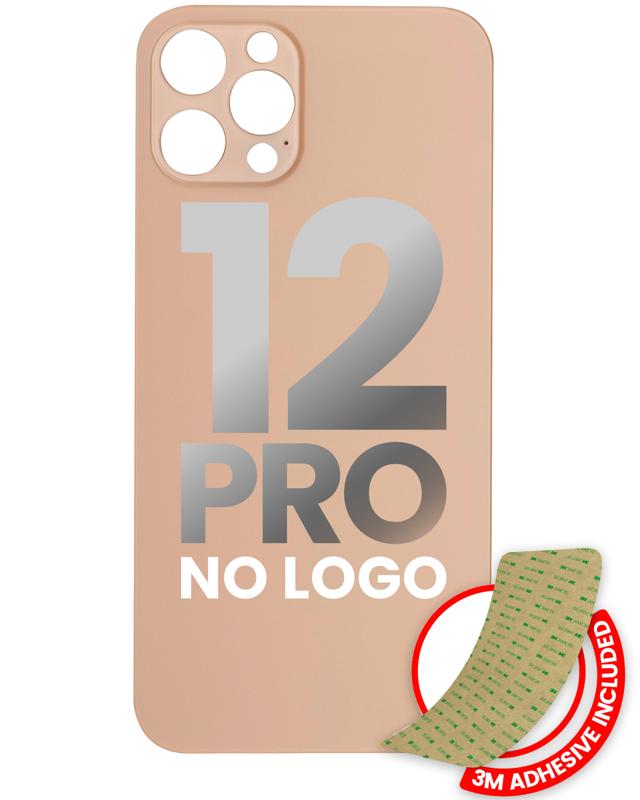 Tapa trasera para iPhone 12 Pro con adhesivo 3M (Oro)