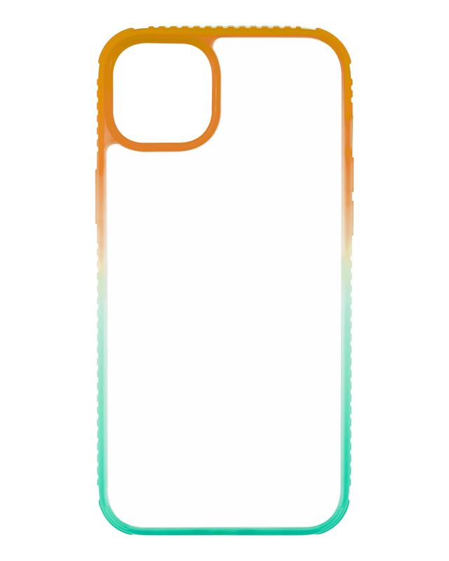 Funda Slim Mattur Nebula para iPhone 14 Plus Turquesa/Naranja 1 PACK