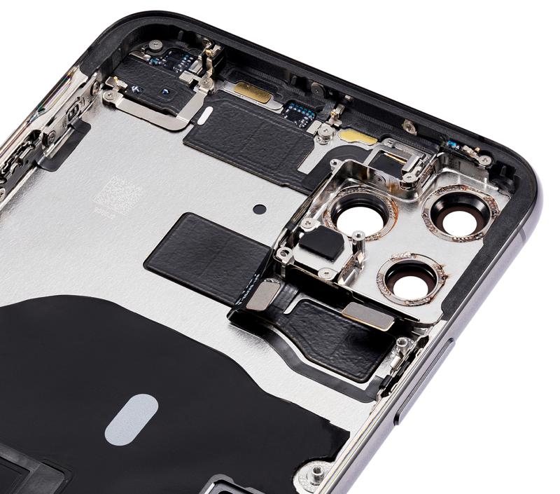 Tapa trasera para iPhone 11 Pro Max con componentes pequenos pre-instalados (Gris Espacial)