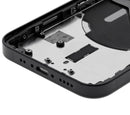 Tapa trasera para iPhone 12 Mini con componentes pequenos pre-instalados (Negro)