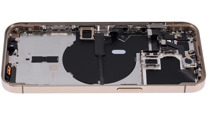 Tapa trasera para iPhone 14 Pro dorada (Version Internacional) sin logo