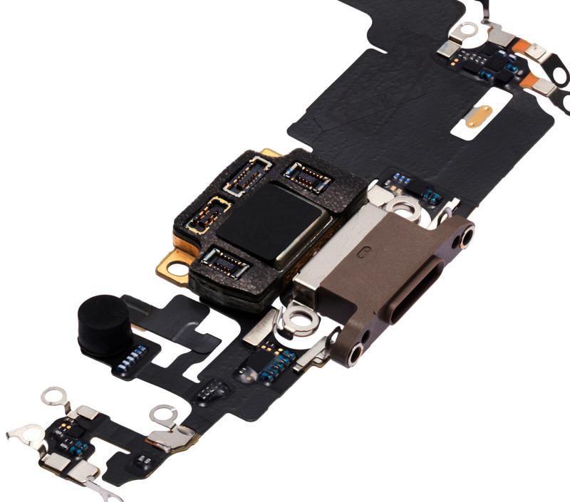 Puerto de carga con placa para iPhone 11 Pro (Oro)