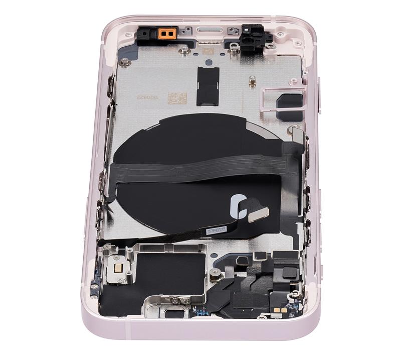 Tapa trasera para iPhone 13 Mini con componentes pequeños pre-instalados (Versión EE.UU.) (Sin logo) Rosa