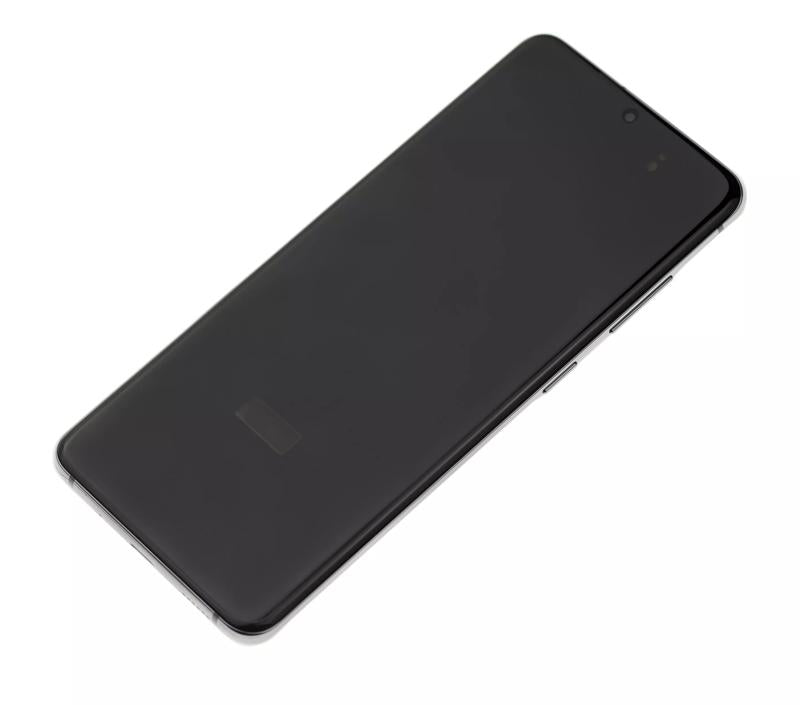 Pantalla OLED con marco para Samsung Galaxy S20 5G (Marco no es para versión Verizon 5G UW) (Original) (Gris cósmico)