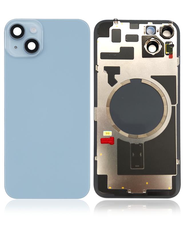 Tapa trasera con placa y iman MagSafe para iPhone 14 Plus (Azul) (Sin Logo)