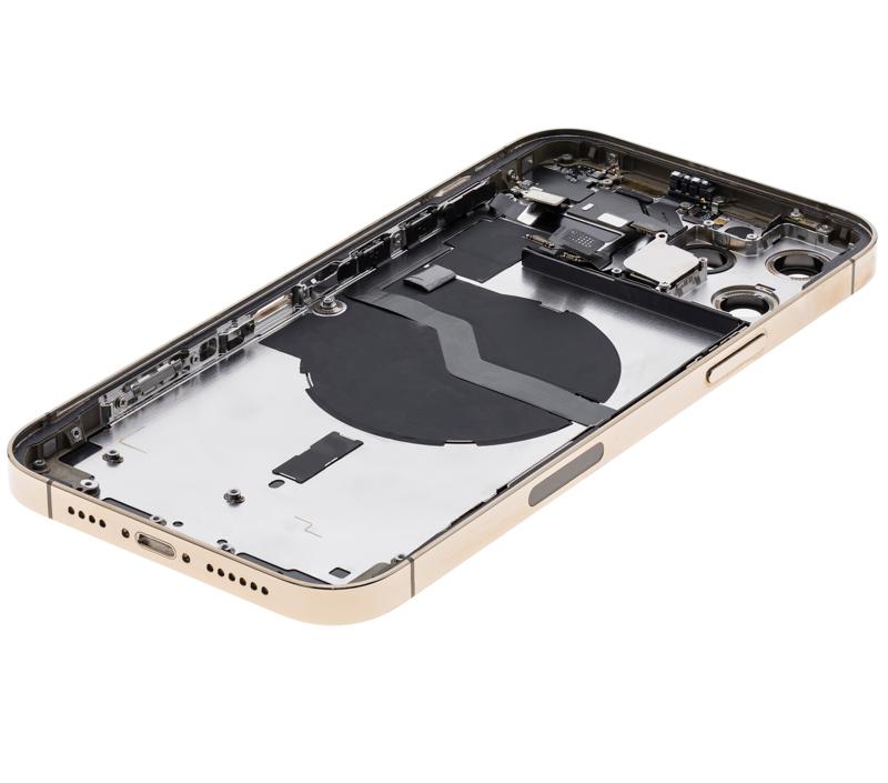 Tapa trasera para iPhone 12 Pro Max con componentes (Versión US) (Oro)