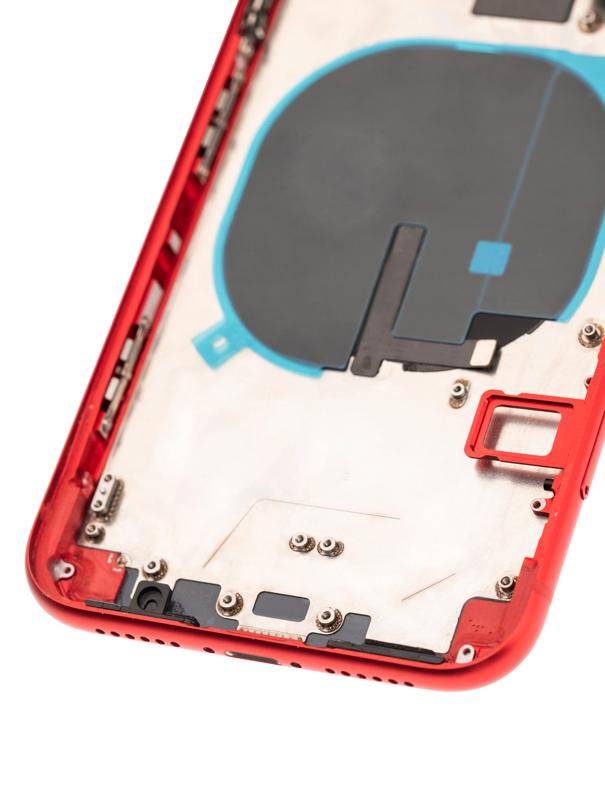 Tapa trasera con componentes pequenos pre-instalados para iPhone 11 (Usado original - Grado B) (Rojo)