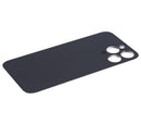 Tapa trasera para iPhone 14 Pro Max con adhesivo 3M (Orificio grande para camara, Negro Espacial)