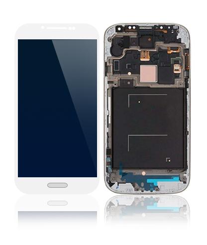 Pantalla OLED para Samsung Galaxy S4 con marco (Blanco)