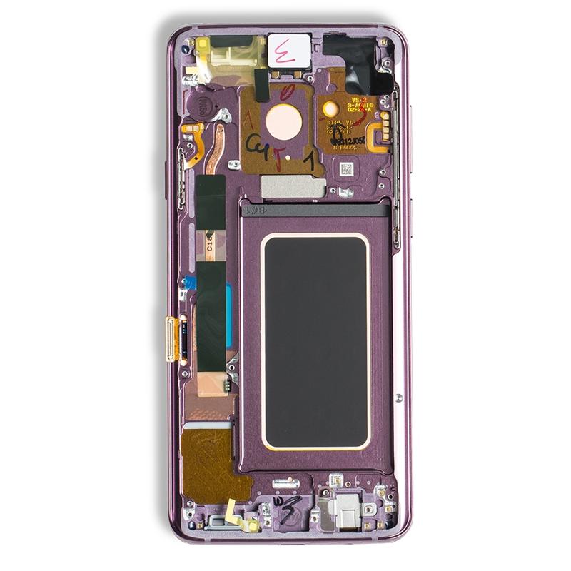 Pantalla OLED con marco para Samsung Galaxy S9 Plus original (Lila Purpura)