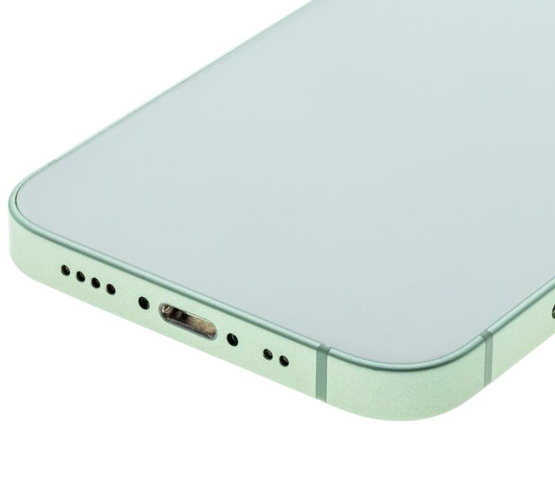 Tapa trasera con componentes pequenos para iPhone 12 Mini Verde