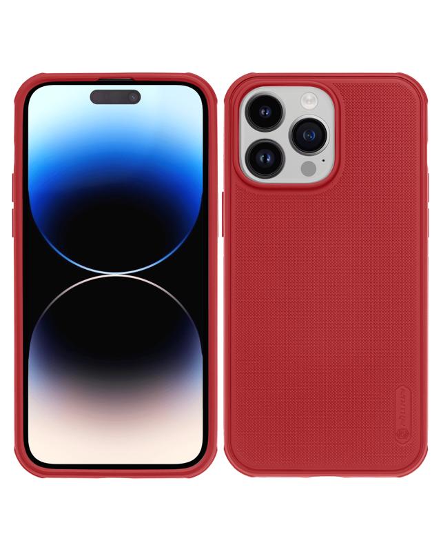 Funda Rugosa Mattur Asteroid para iPhone 14 Pro Max Roja 1 Paquete