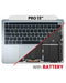 Cubierta superior con bateria y teclado para MacBook Pro 13" (A2251 / Mid 2020) (Teclado UK) (Plata)