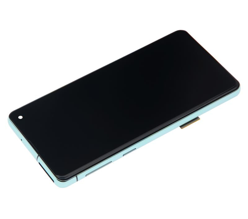 Pantalla LCD con marco para Samsung Galaxy S10 (Sin sensor de huella) (Verde Prisma)