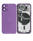 Tapa trasera para iPhone 12 Mini con componentes pequeños pre-instalados (Versión Internacional) (Usada Original Grado A) (Morado)