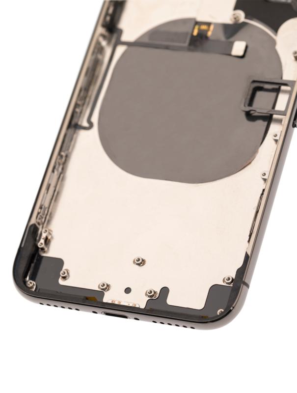 Tapa trasera para iPhone X con componentes pequeños pre-instalados (Gris Espacial)