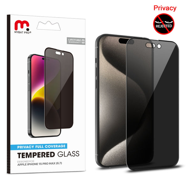 MYBAT VIDRIO TEMPLADO IPHONE 15 PRO MAX PRIVACY