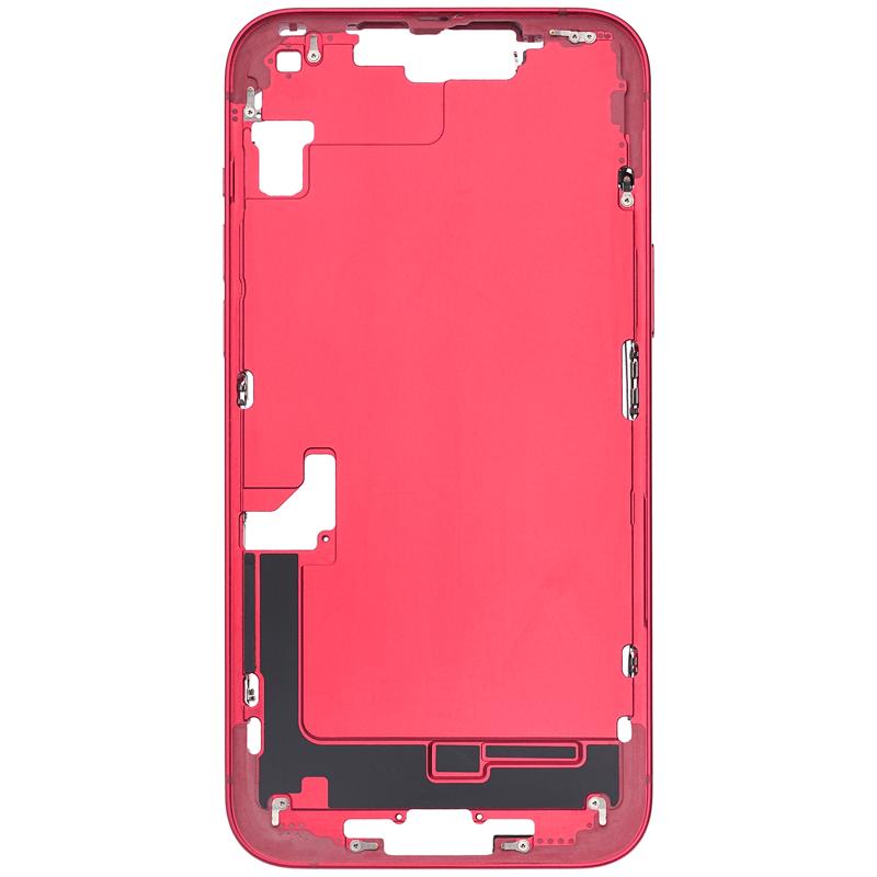 Carcasa media con botones de encendido y volumen para iPhone 14 Plus (Version US) (Original usado: Grado A) (Rojo)