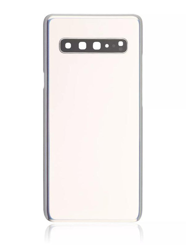 Tapa trasera con lente de camara para Samsung Galaxy S10 5G (Plata Corona)