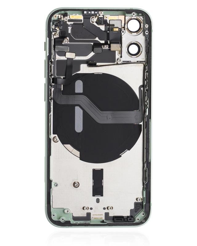 Tapa trasera con componentes pequenos para iPhone 12 Mini Verde