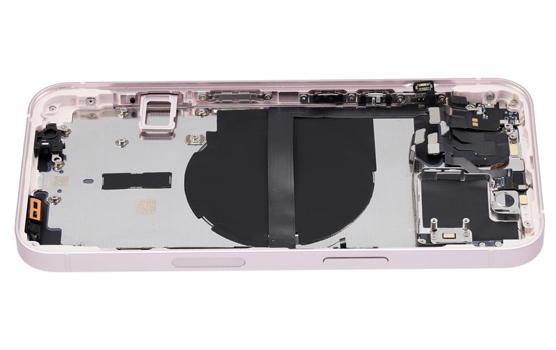 Tapa trasera con componentes menores pre-instalados para iPhone 13 (Version US) (Rosa)