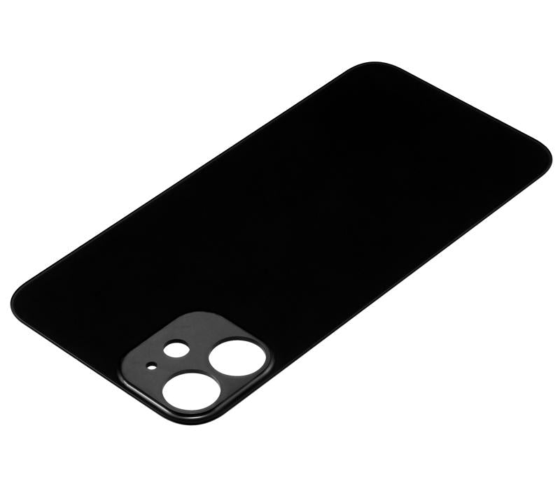 Tapa trasera para iPhone 12 Mini con adhesivo 3M (Agujero grande para camara) (Negro)