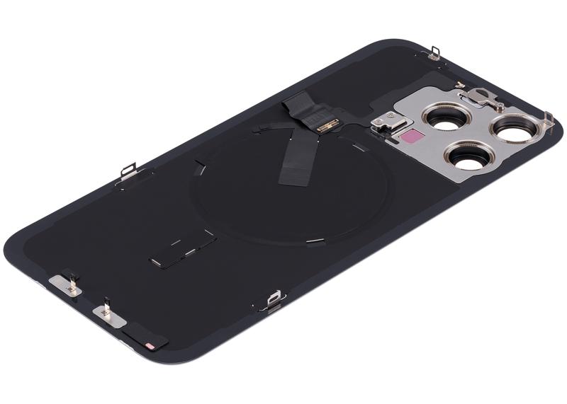 Tapa trasera para iPhone 15 Pro Max con placa, NFC, MagSafe, iman y flex de linterna