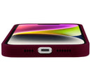 Funda Slim Ruva Moor para iPhone 14 Plus MagSafe color Rojo Cereza 1 Paquete