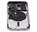 Tapa trasera para iPhone 14 Pro con componentes pequenos preinstalados (Version EE.UU) (Original usado: Grado C) (Morado oscuro)