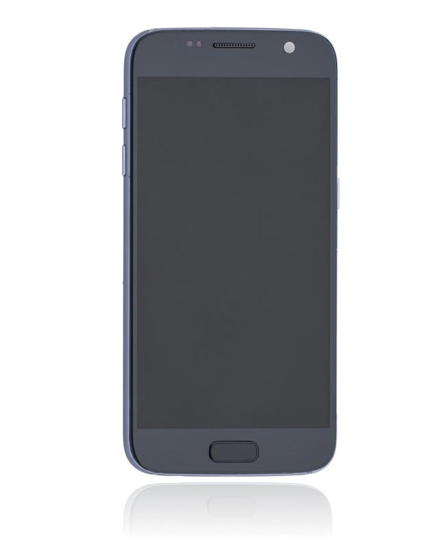 Pantalla OLED para Samsung Galaxy S7 con marco (Reacondicionada) (Negro Onyx)