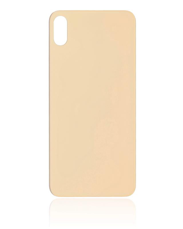 Tapa trasera para iPhone XS Max con adhesivo 3M (Agujero grande para camara) (Dorado)