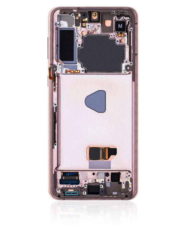 Pantalla OLED con marco para Samsung Galaxy S21 Plus 5G (Reacondicionado) (Fantasma Violeta / Rosa / Dorado)