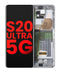 Pantalla OLED para Samsung Galaxy S20 Ultra 5G con marco (Blanco Nube)