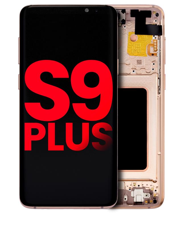 Pantalla OLED con marco para Samsung Galaxy S9 Plus (Dorado Amanecer)