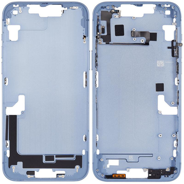 Carcasa de Marco Medio para iPhone 14 Plus con Botones de Encendido y Volumen (Version Internacional) Azul