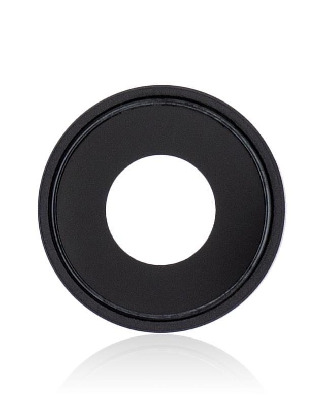 Lente de camara trasera con soporte y bisel para iPhone XR (Negro) (Paquete de 10)