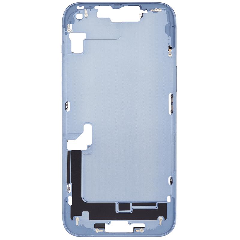 Carcasa de Marco Medio para iPhone 14 Plus con Botones de Encendido y Volumen (Version Internacional) Azul