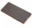 Pantalla OLED con marco para Samsung Galaxy S20 FE 4G / 5G (Original) (Naranja Nube)