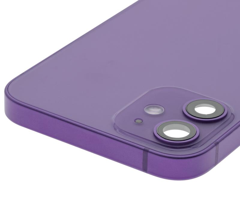 Tapa trasera para iPhone 12 Mini con componentes pequeños pre-instalados (Versión Internacional) (Usada Original Grado A) (Morado)