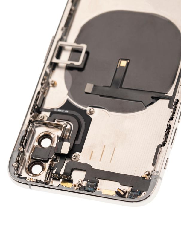 Tapa trasera con componentes pequeños para iPhone XS (Usado OEM Grado A) (Plata)