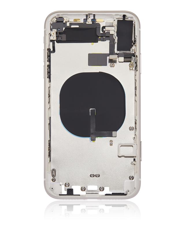 Carcasa trasera con componentes pequenos pre-instalados para iPhone 11 (Blanco)