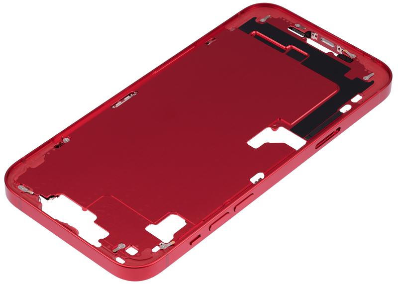 Carcasa intermedia para iPhone 14 Plus con botones de encendido y volumen (Version internacional) (Rojo)