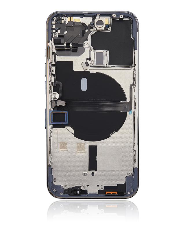 Tapa trasera para iPhone 13 Pro con componentes pequenos pre-instalados (Version US) (Sin logo) (Azul Sierra)