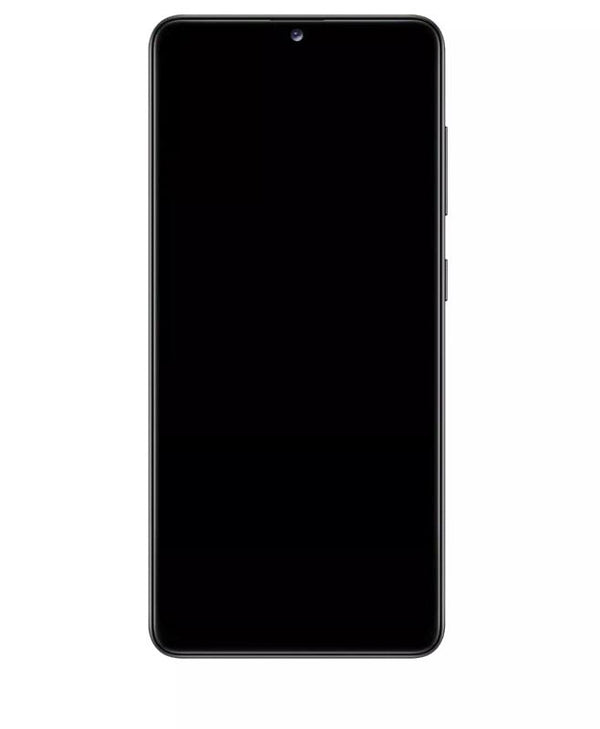 Pantalla LCD con marco para Samsung Galaxy A41 (A415 / 2020) original (Negro)