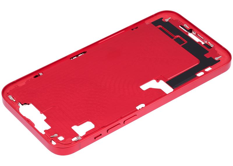 Carcasa media con botones de encendido y volumen para iPhone 14 Plus (version US) (Rojo)